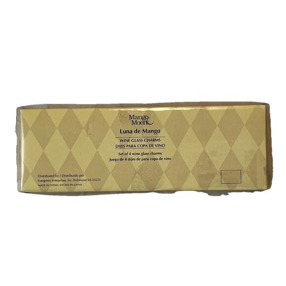 Cypress Home Wine Glass Charms Set Of 6 Holiday Ornament Design Open Box New - Picture 3 of 8